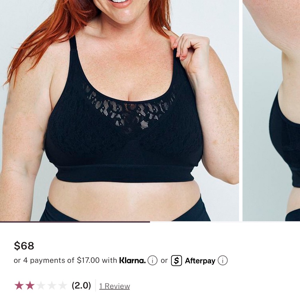 PINK VS lace scoopneck bra size 3/Large